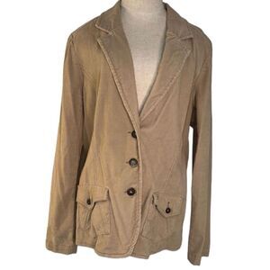 Levi Strauss Signature Womens XL Vintage 90’s Khaki Corduroy Shacket Blazer